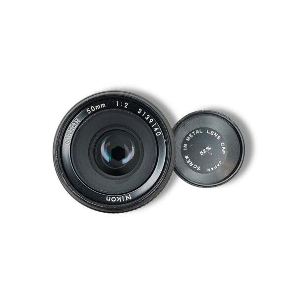 Nikon NIKKOR 50mm f/2 AI Lens Japan w/ Caps Clean Glass Fast Prime - Picture 8 of 13